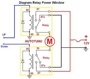 Wiring Diagram Relay Power Window |Rangkaian Relay power window mobil ...